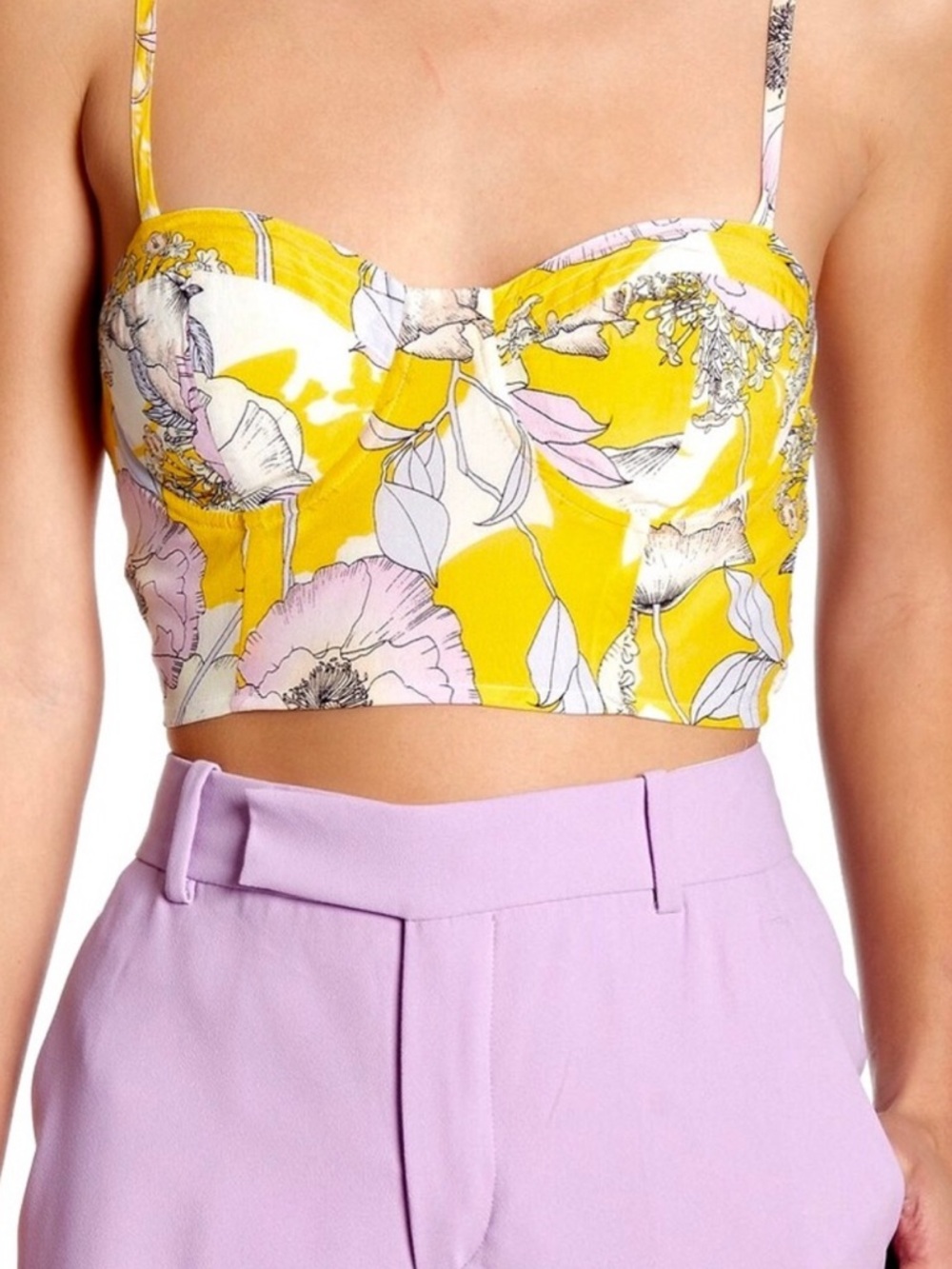 YUMI KIM, S, 100% silk Hey Baby crop top with zipper